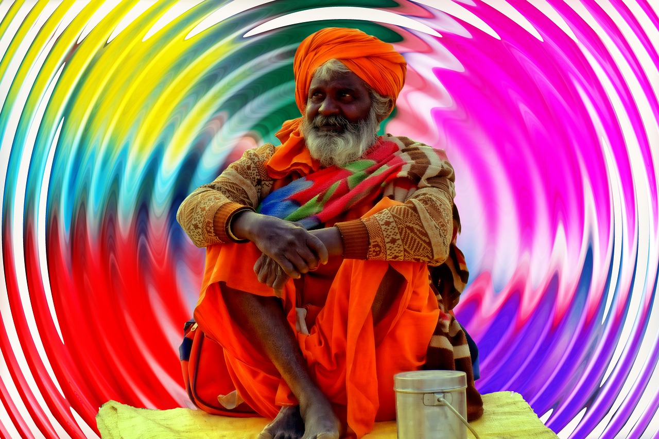 sadhu  color  colorful free photo