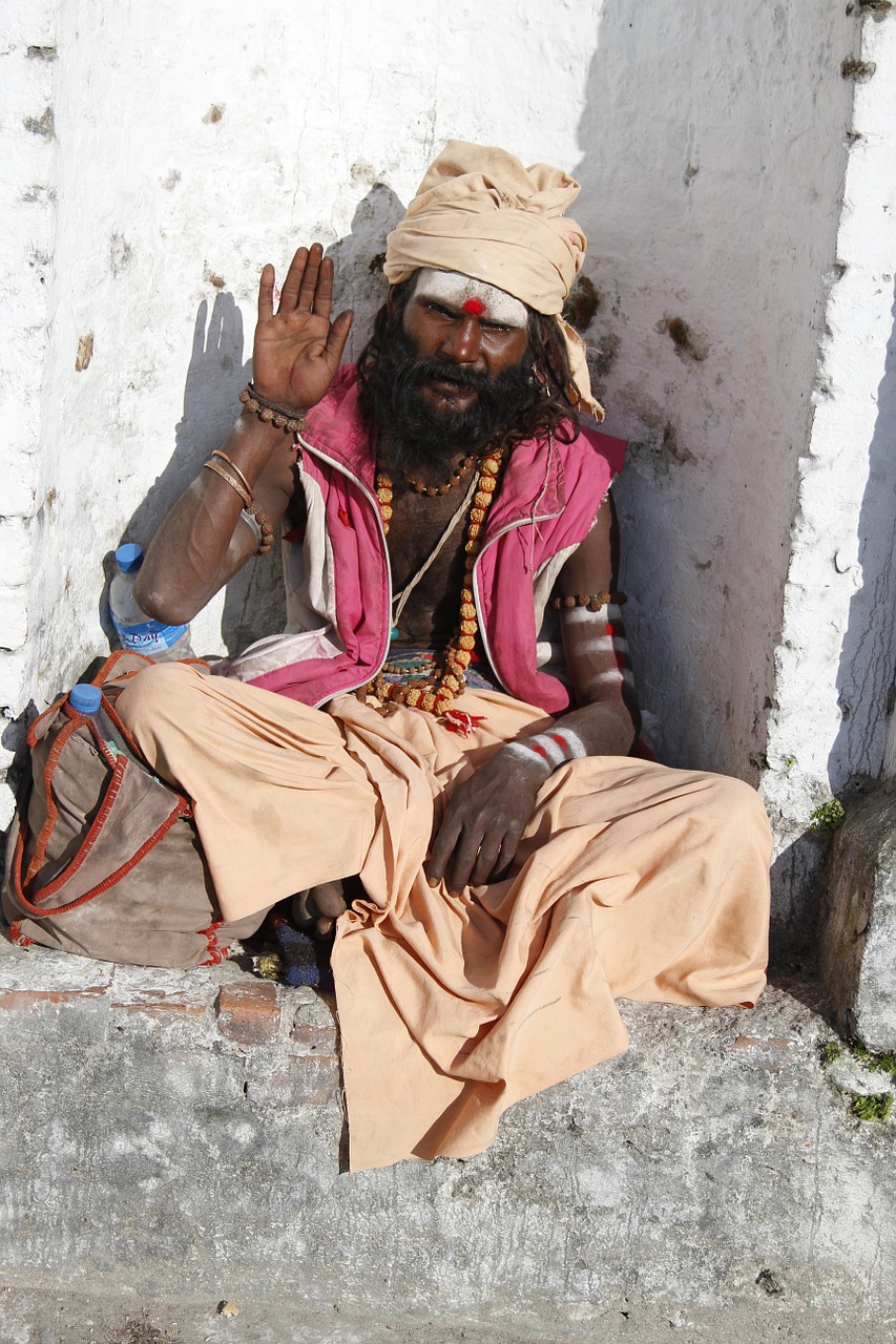 sadhu holy man kathmandu free photo