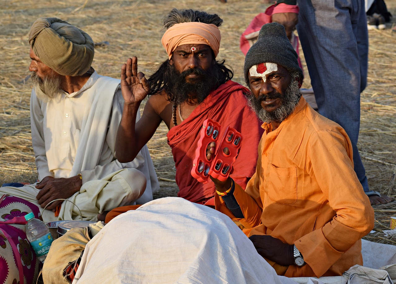sadhus  hinduism  india free photo