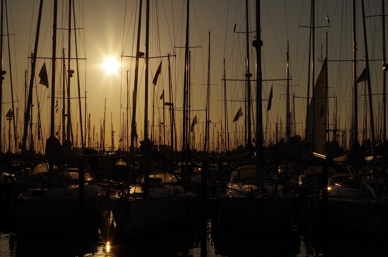 sail port sunset free photo