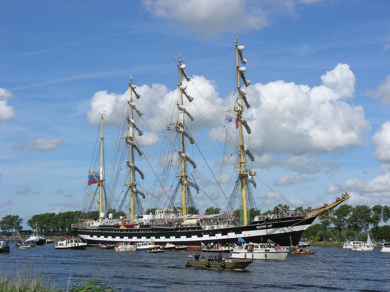 sail amsterdam tall ship free photo