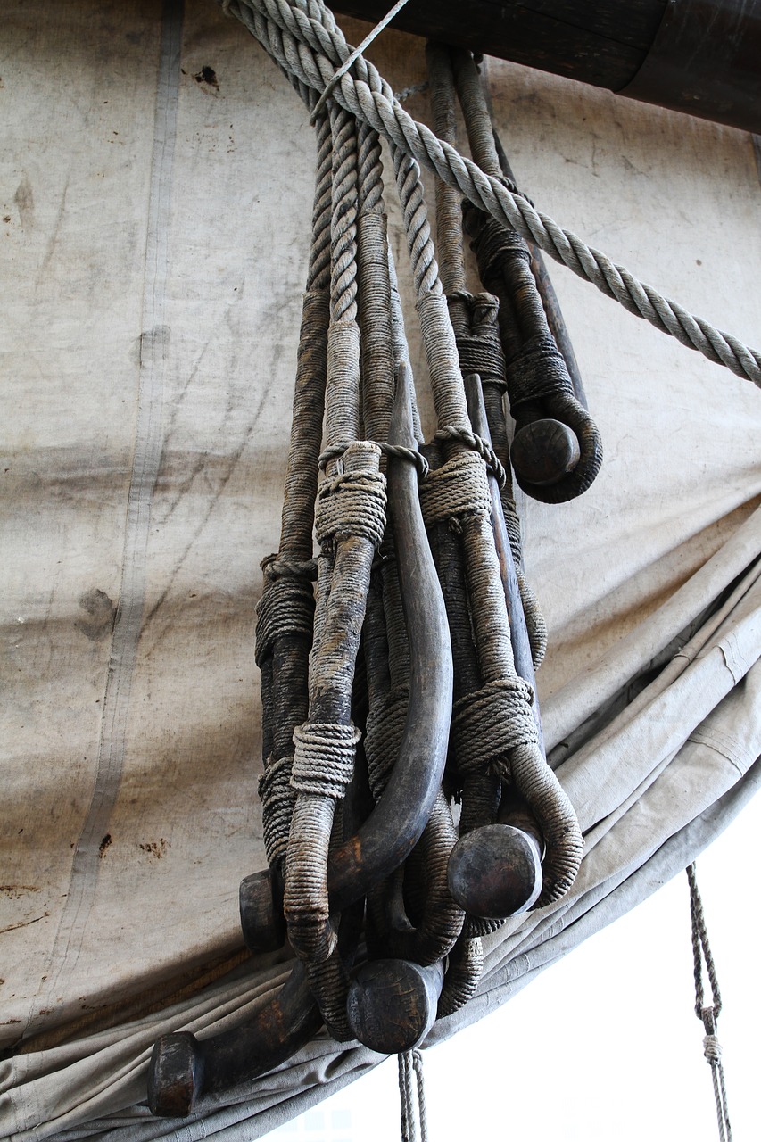 sail ropes knot free photo