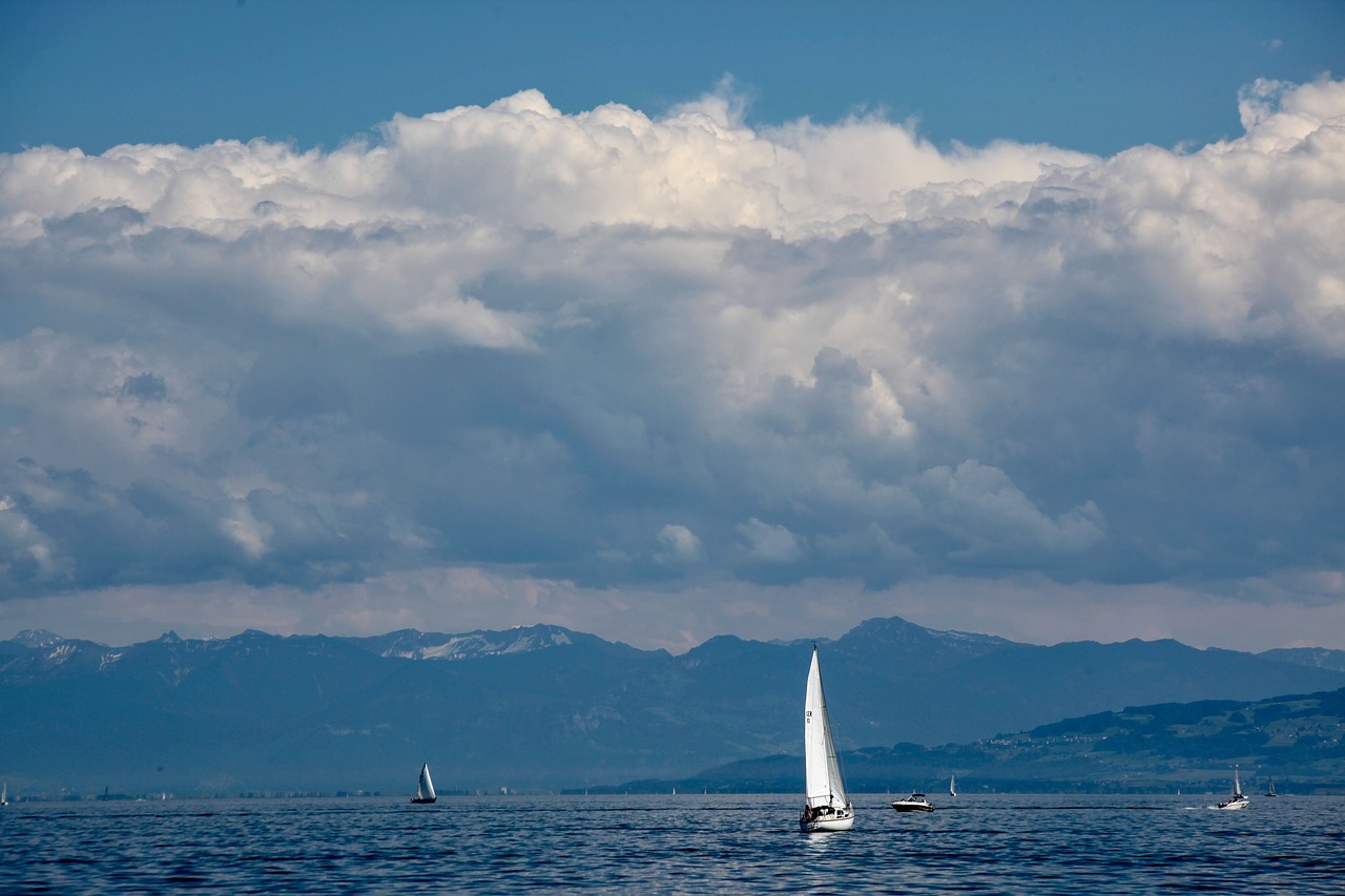 sail  lake constance  alpine panorama free photo