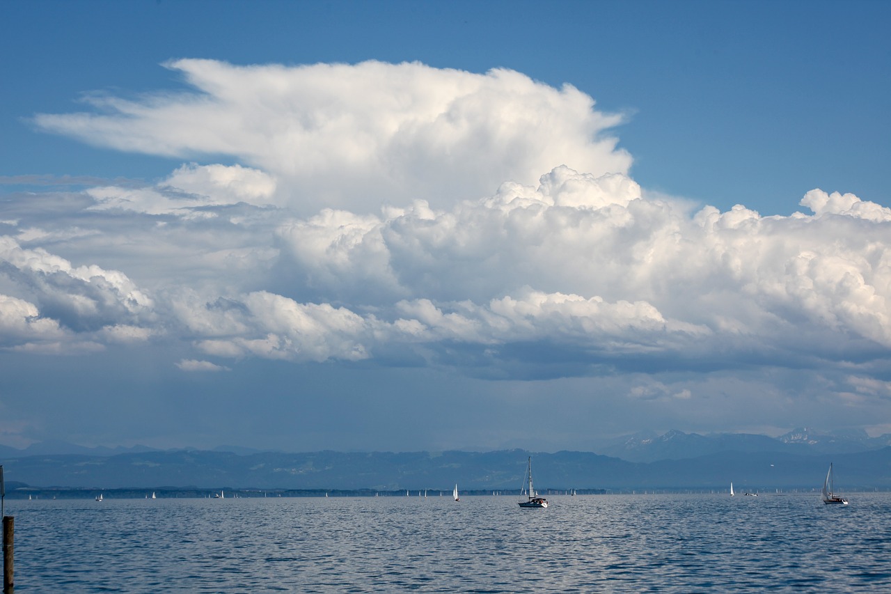 sail  lake constance  alpine panorama free photo