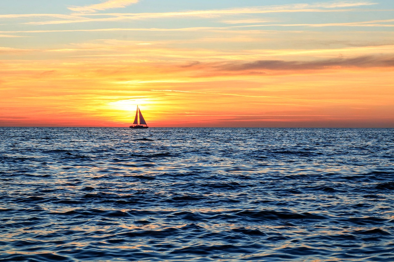 sail  sunset  sea free photo