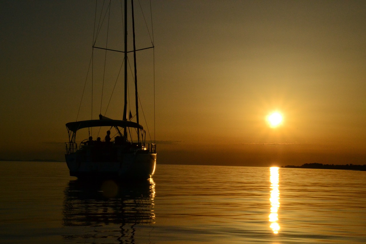 sail sunset yacht free photo