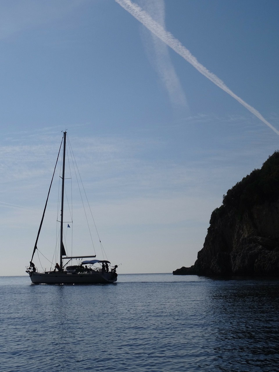 sail boat corfu greece free photo