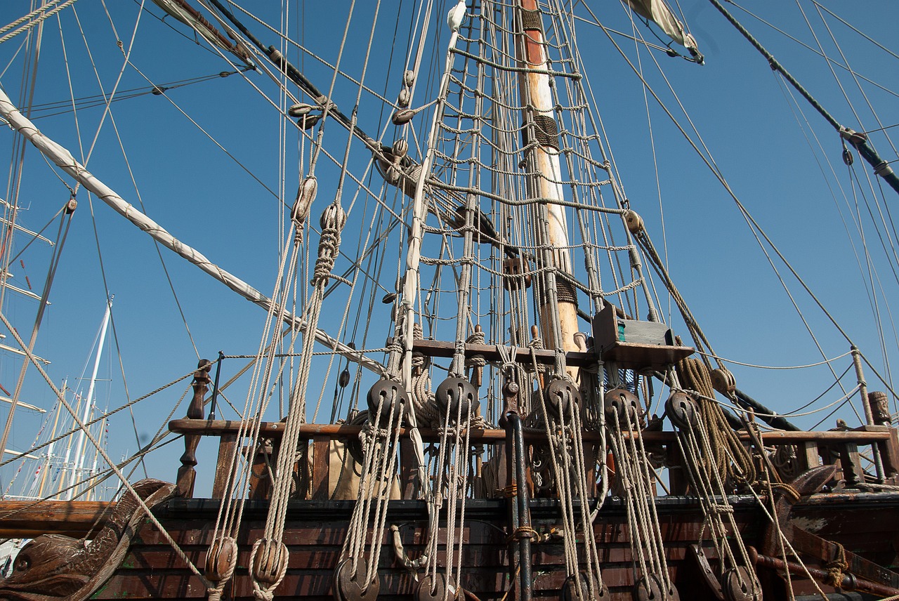 sailboat mast strings free photo