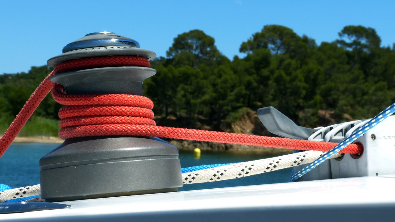 sailboat winch pulley free photo