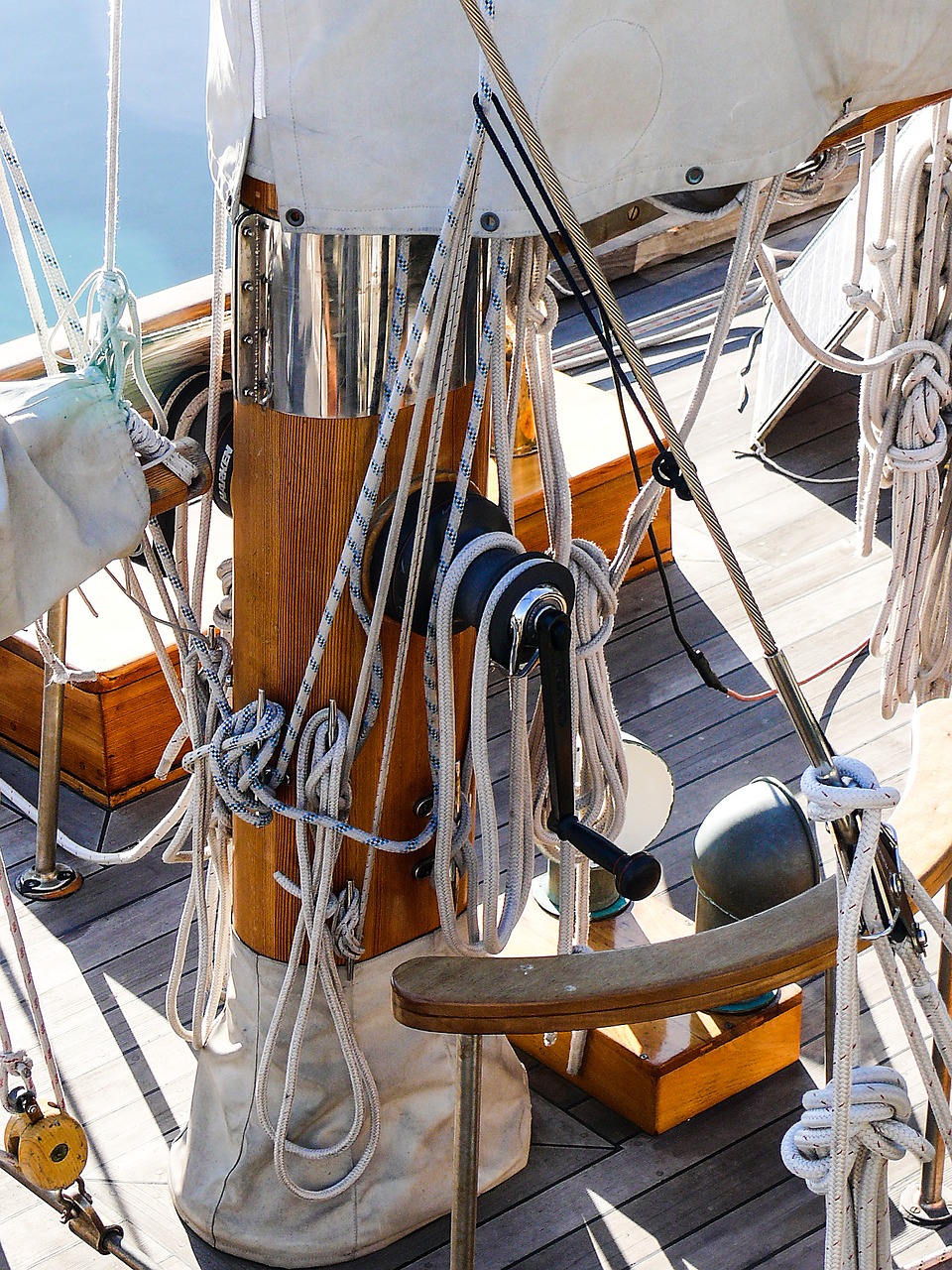sailboat rigging rope free photo