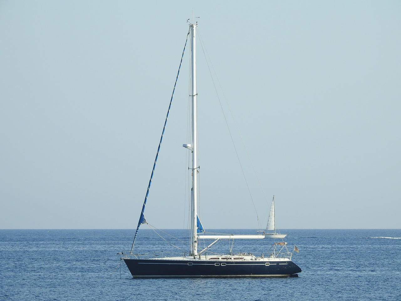sailboat  ibiza  anchored free photo