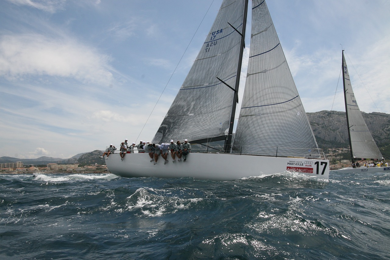 sailboat race sea free photo