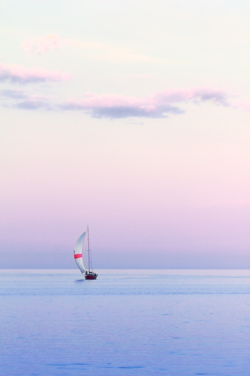 sailboat water dusk free photo