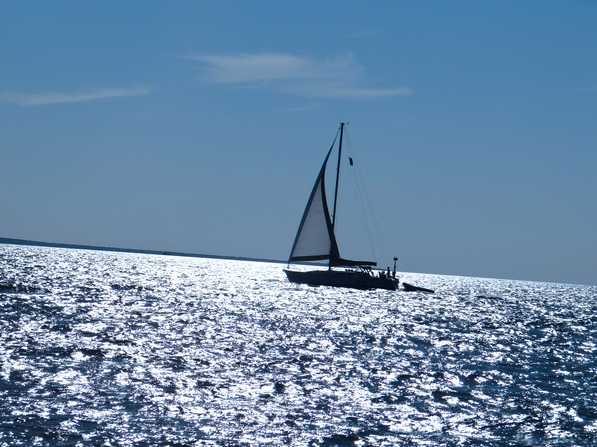 sailboat michigan lake huron free photo