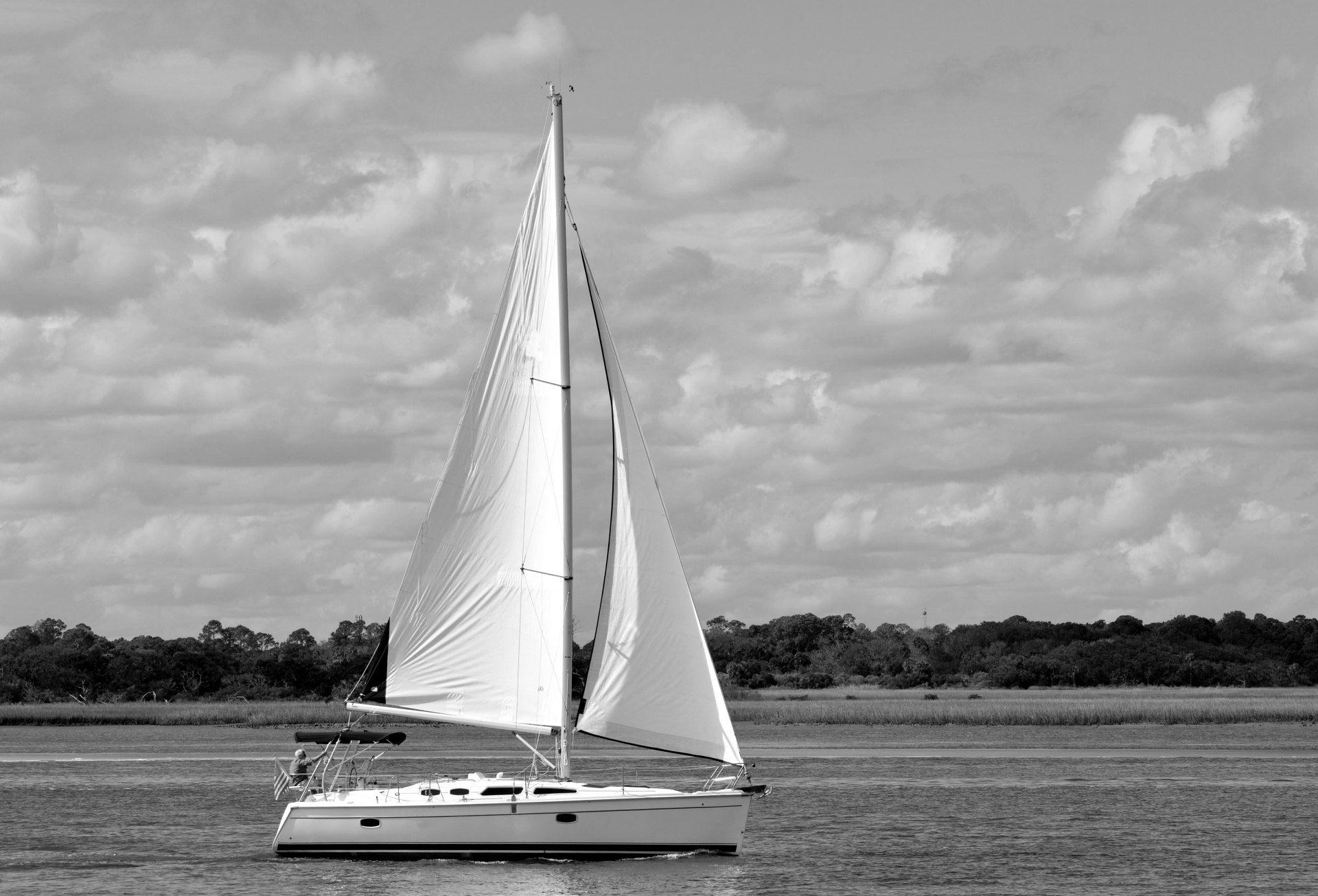 Sail boat,sailing,outdoors,landscape,river - free image from needpix.com