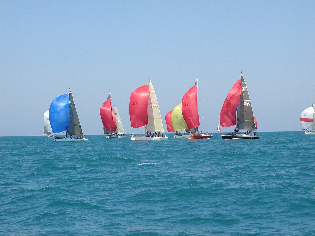 sailboats sailing spinnaker free photo