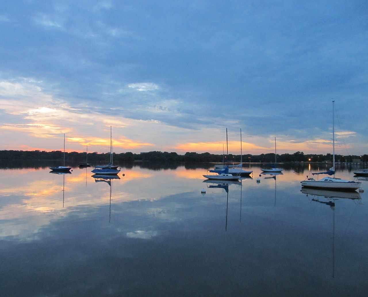 sailboats sunset lake free photo