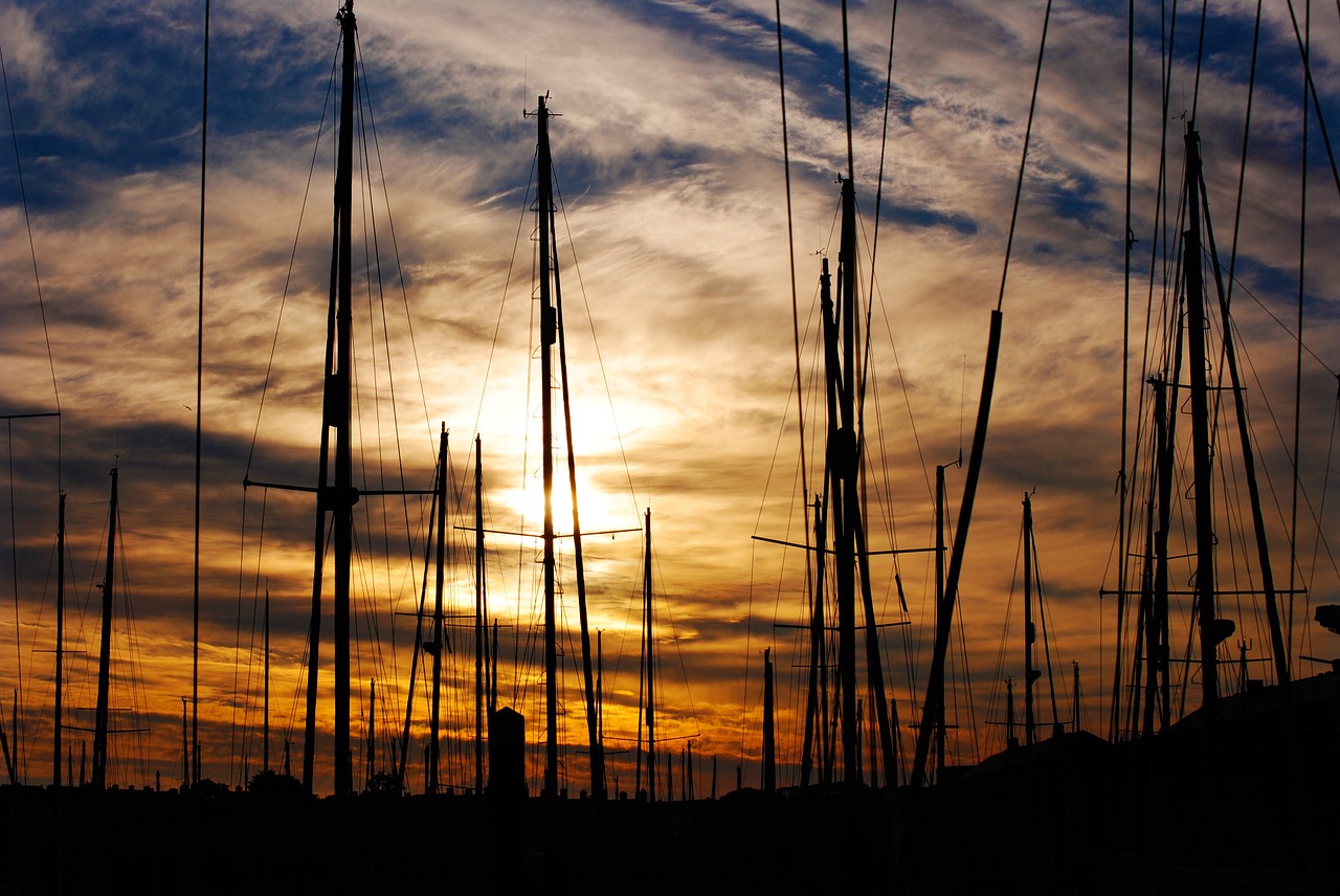 sailboats sunset dusk free photo