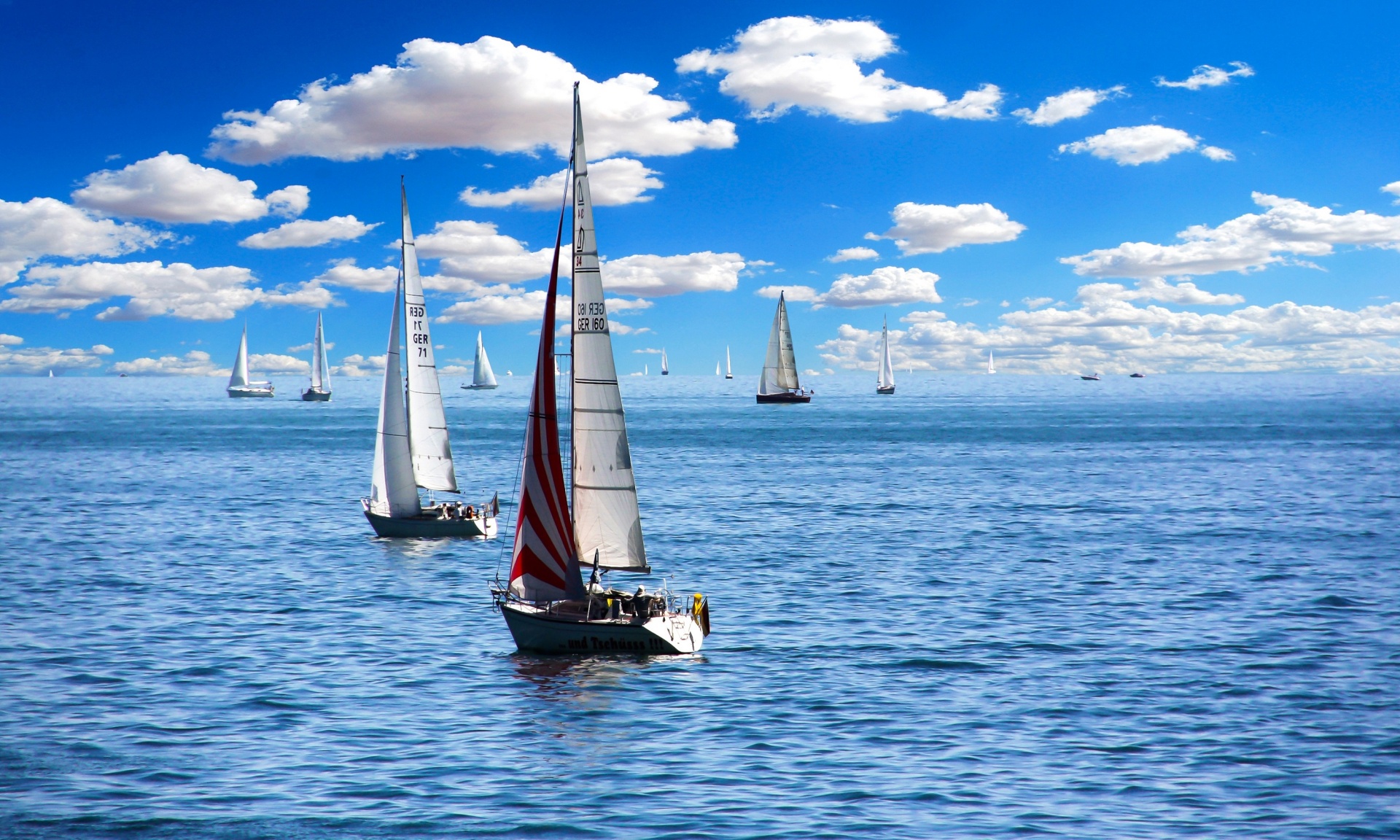 sailboat ocean water free photo