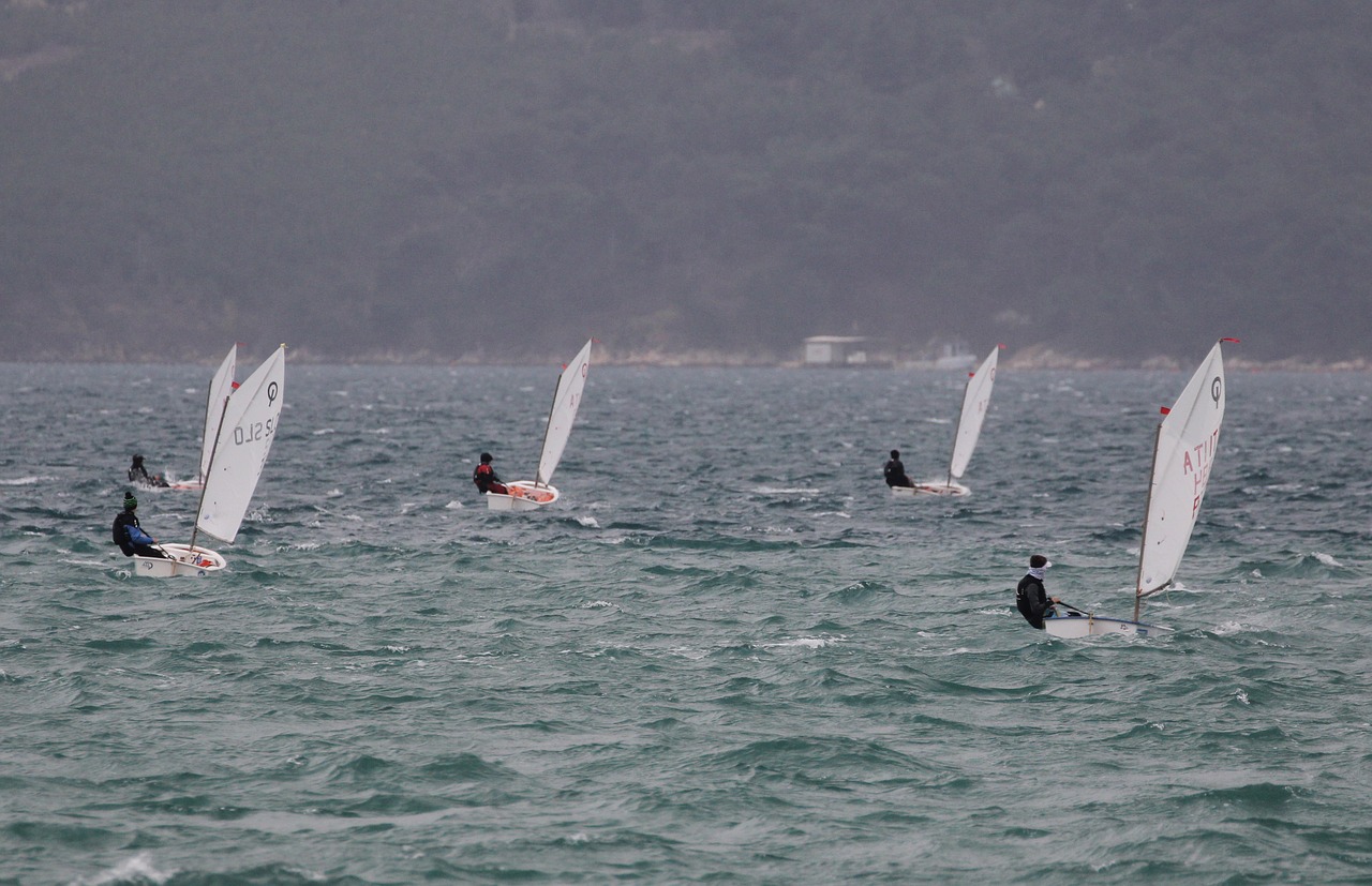 sailing optimist sea free photo