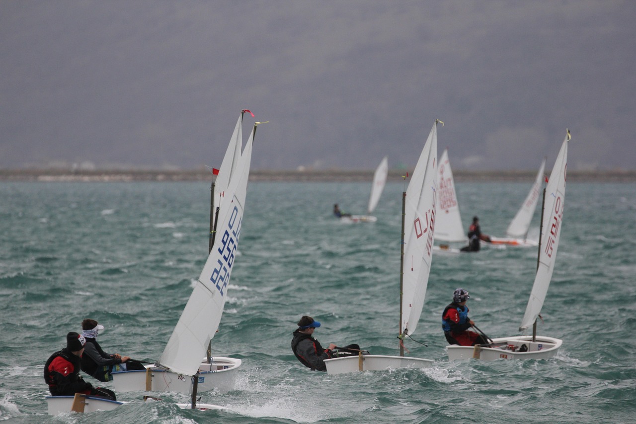 sailing optimist sea free photo