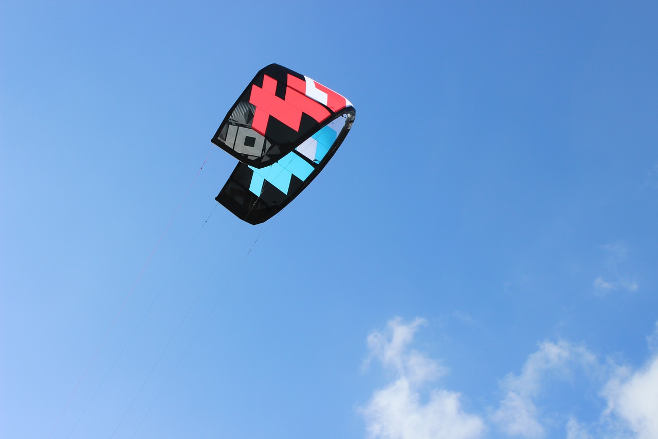 sailing sky kite surfing free photo