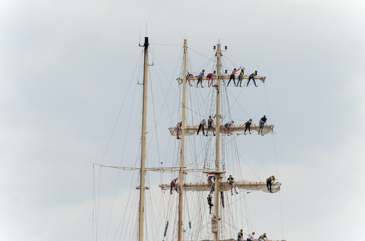 sailing masts harlingen free photo