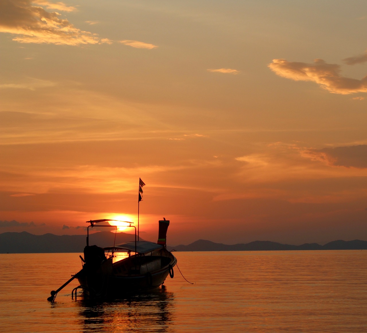 sailing boat sunset boot free photo