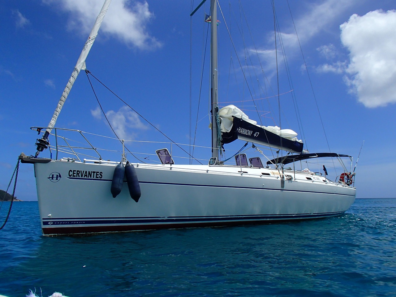 sailing boat sky sea free photo