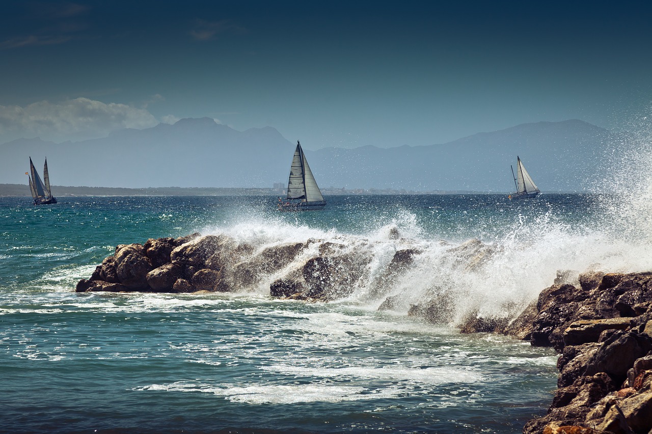 sailing boat coast sea free photo