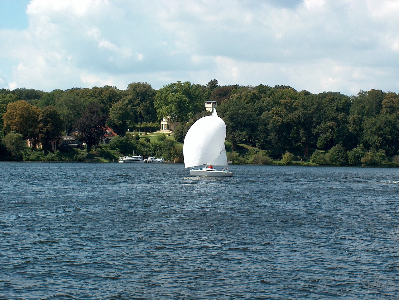 sailing boat lake waters free photo