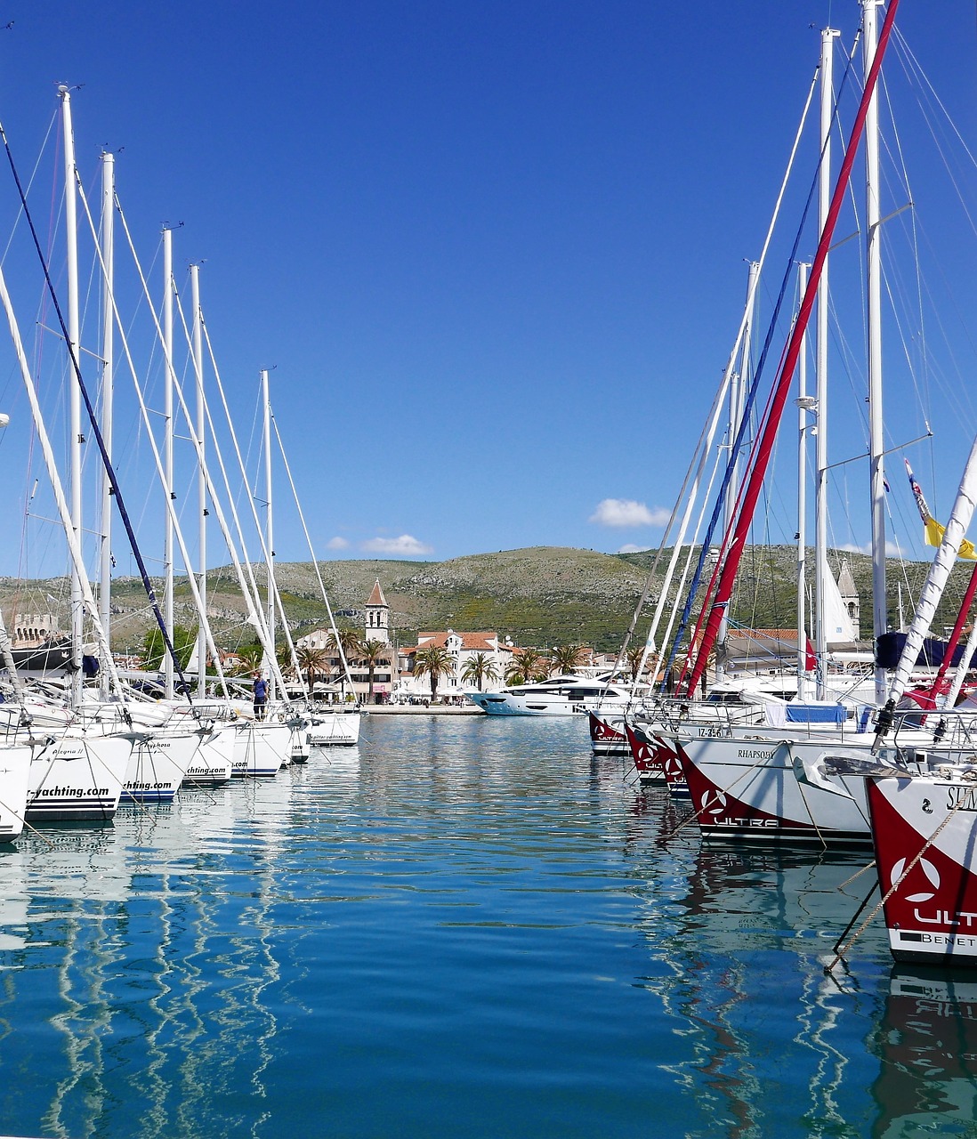 sailing boat yacht port free photo