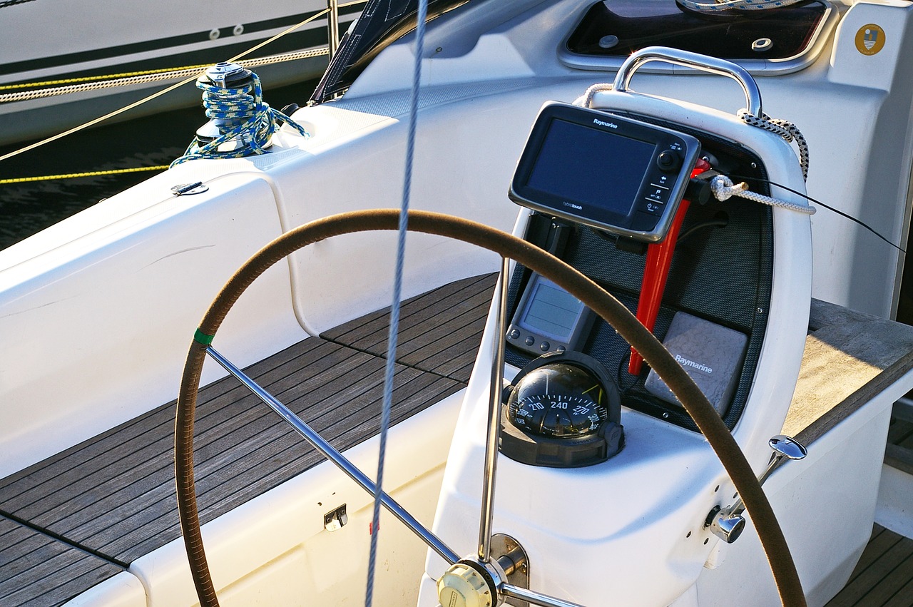 sailing boat  steering wheel  control free photo