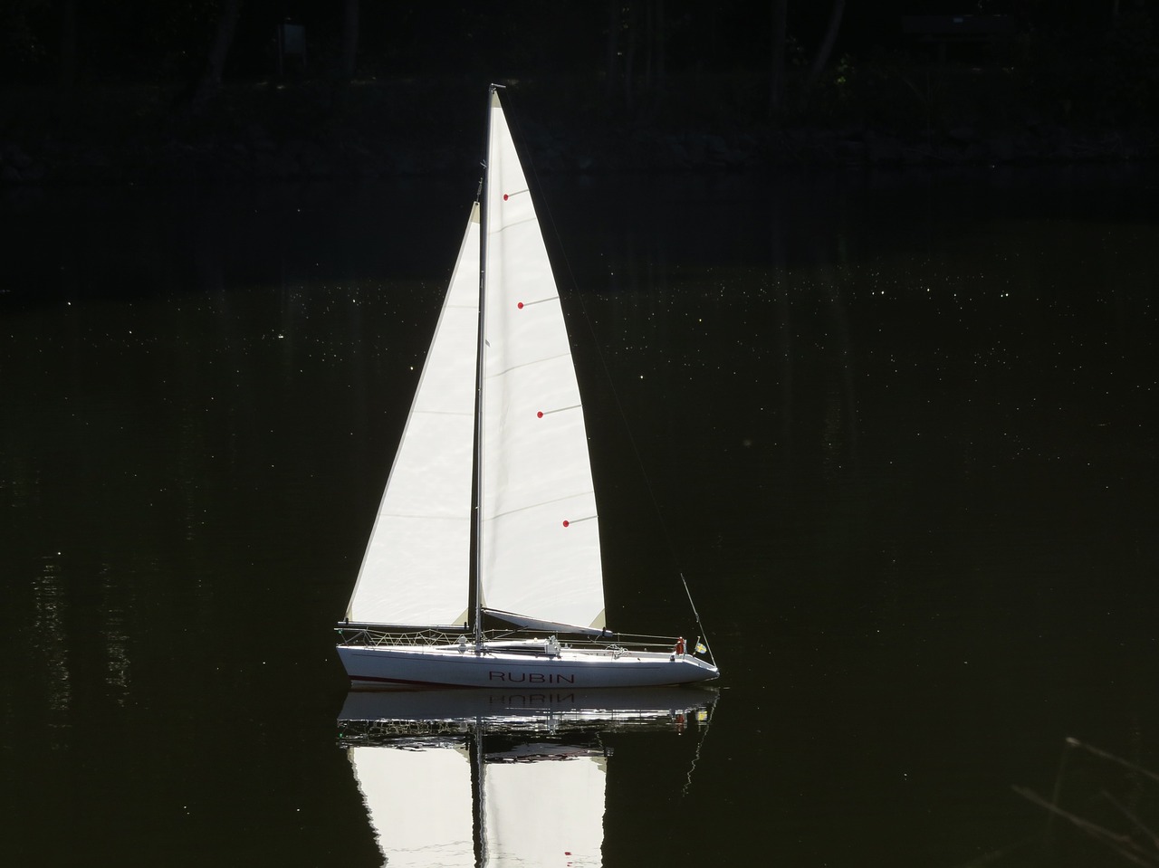 sailing boat  model boat  lake free photo