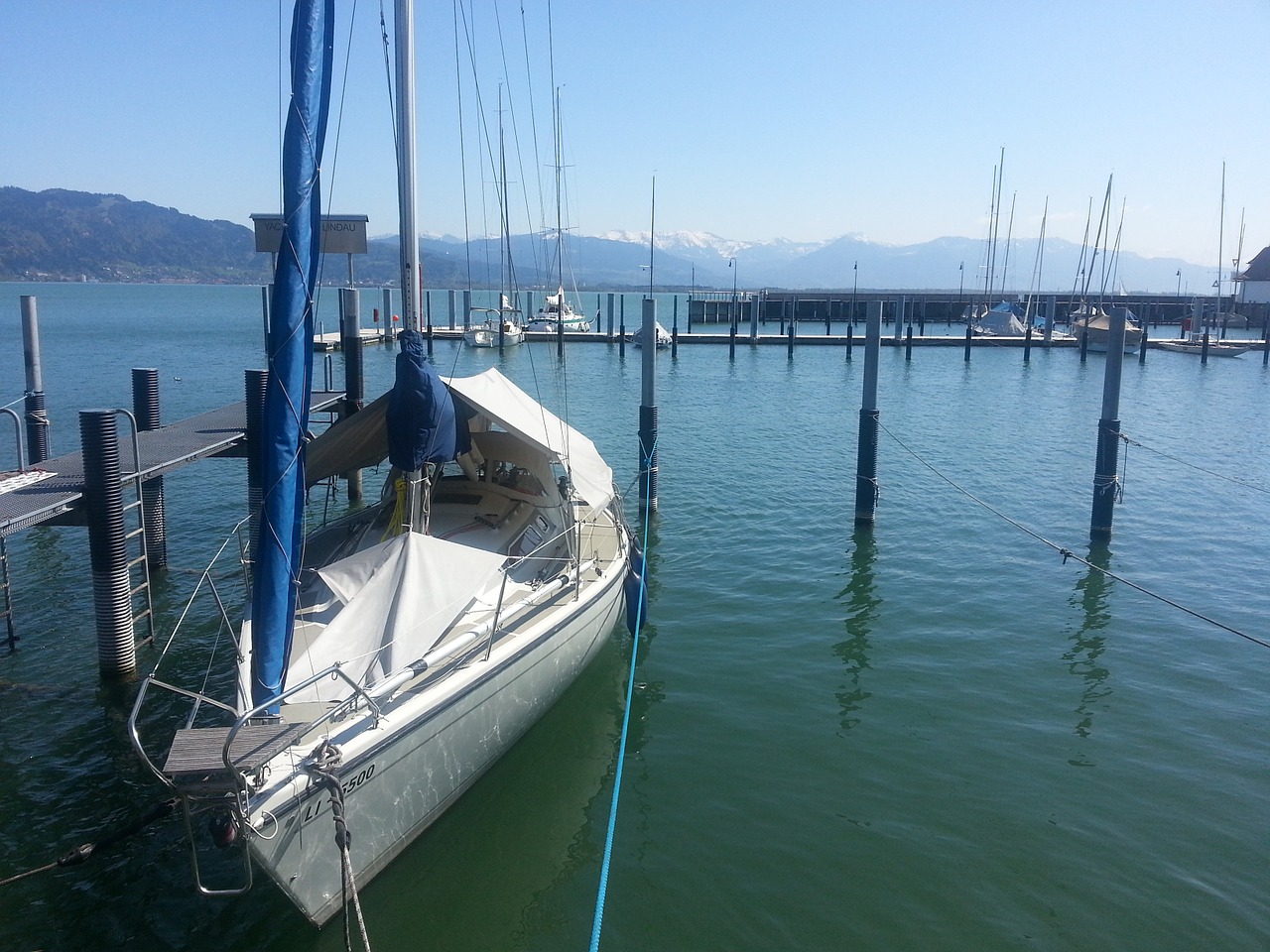 sailing boat marina lindau free photo