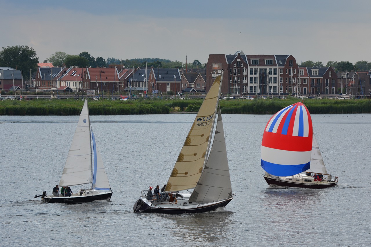 sailing boat sailing flag free photo