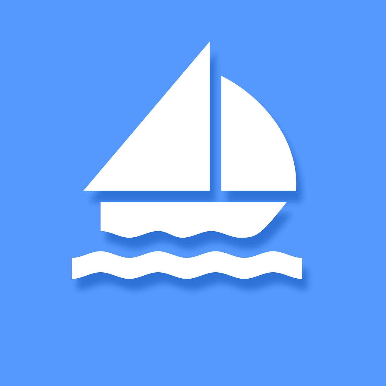 sailing icon  icon  blue free photo