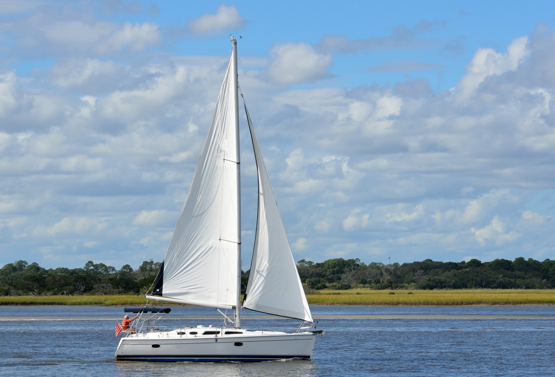 sailboat sailing river free photo