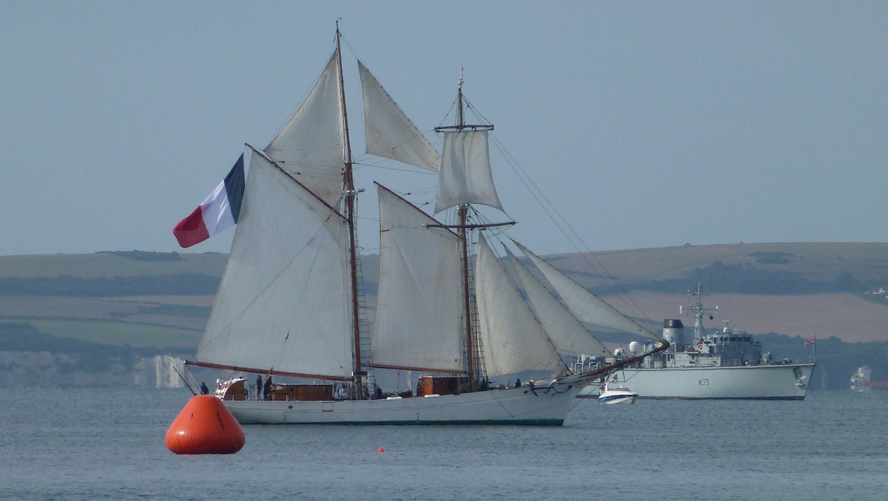 sailing ship sails france free photo