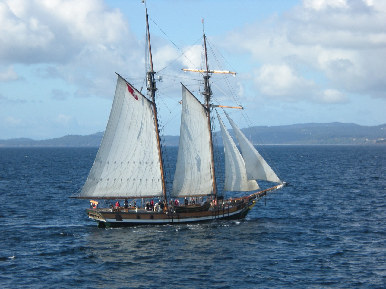 sailing ship ocean schooner free photo