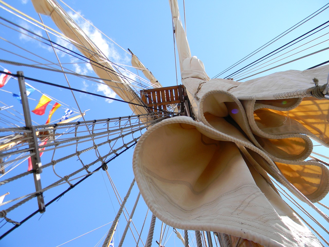 sailing ship the mast rigging free photo