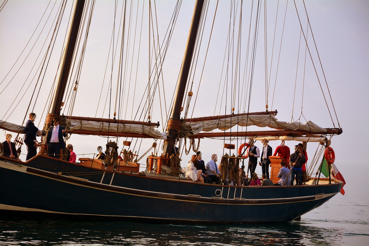 sailing ship tourists lake free photo