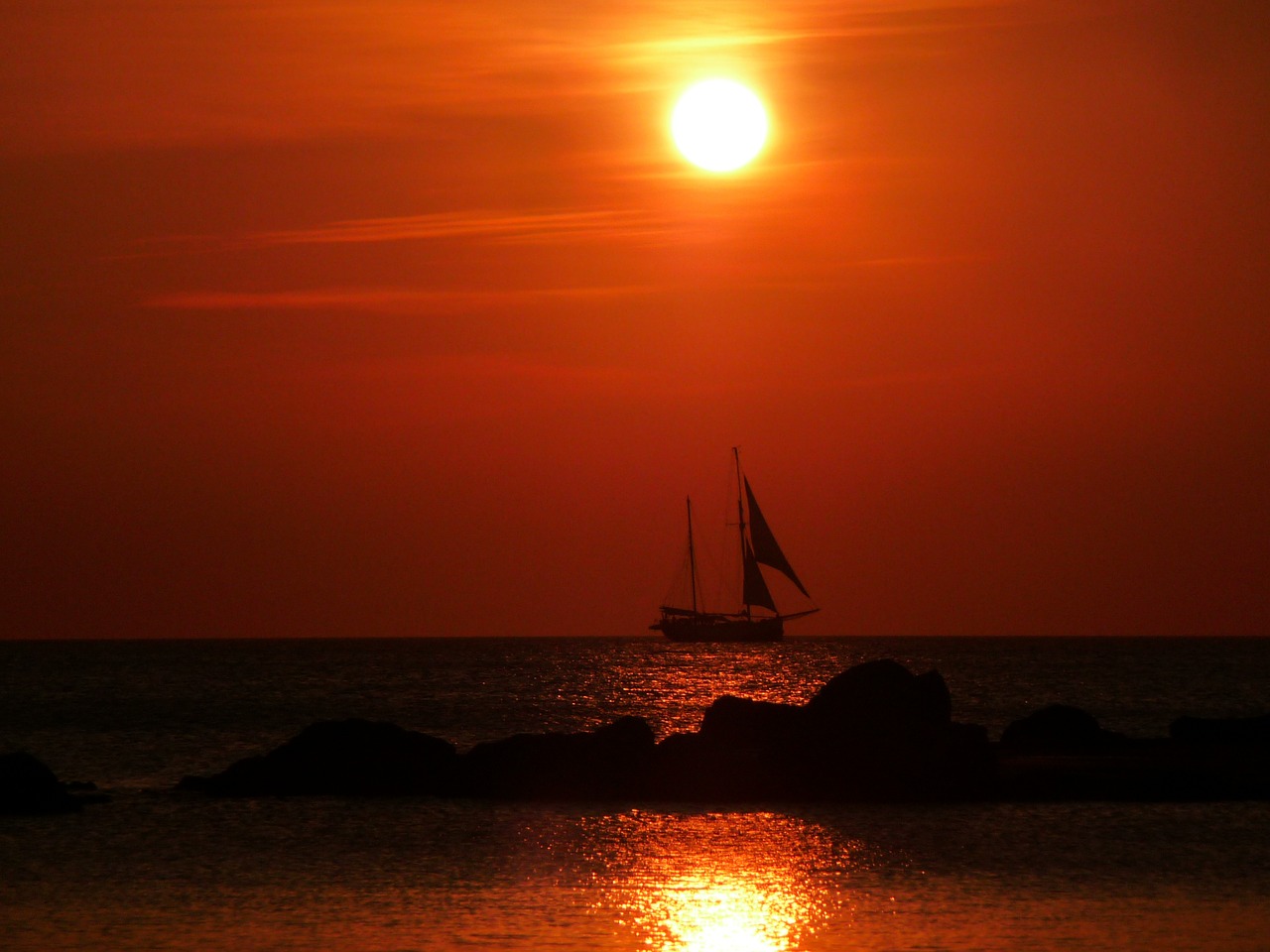 sailing ship sailing boat calm free photo