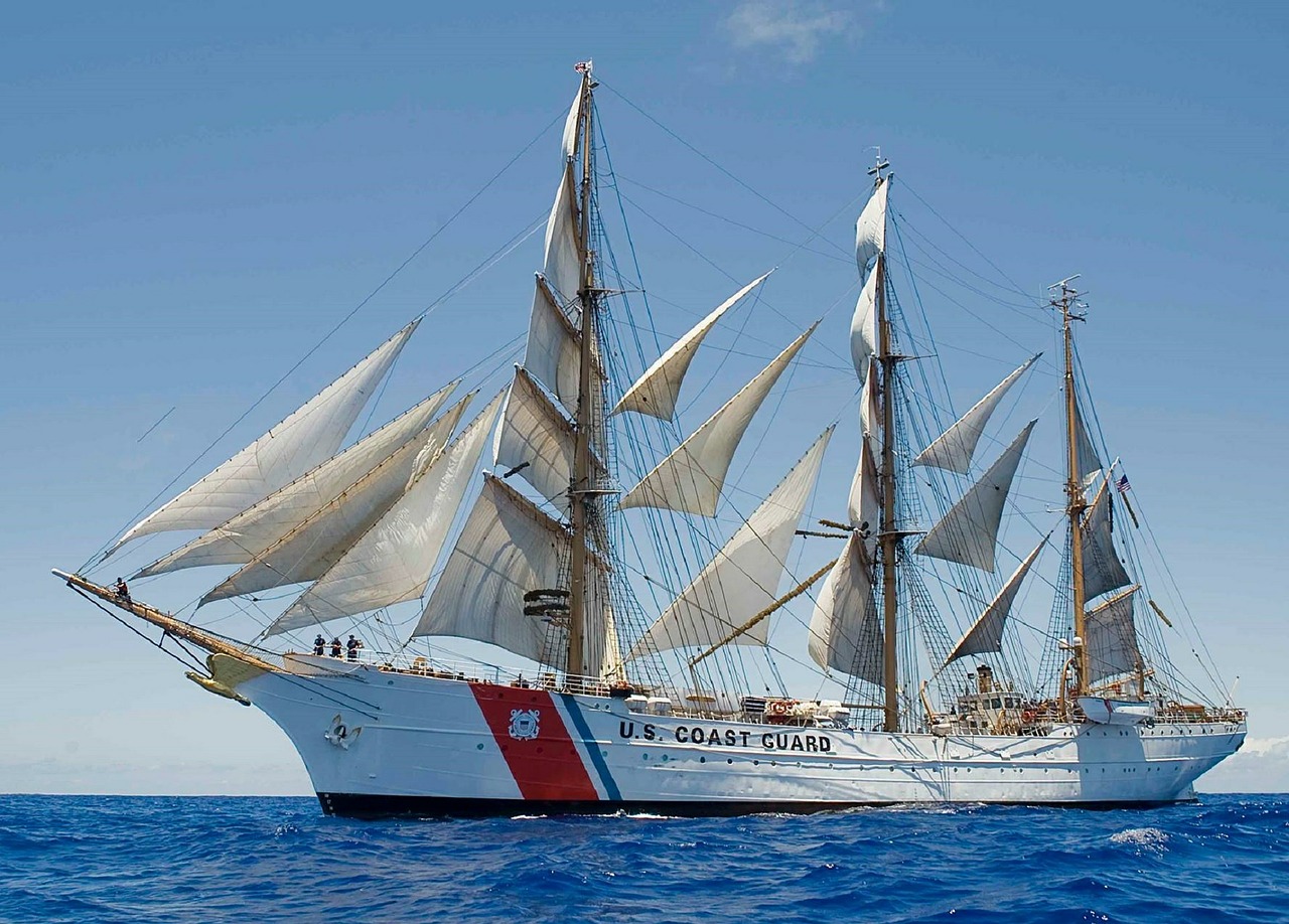 sailing ship coast guard usa free photo