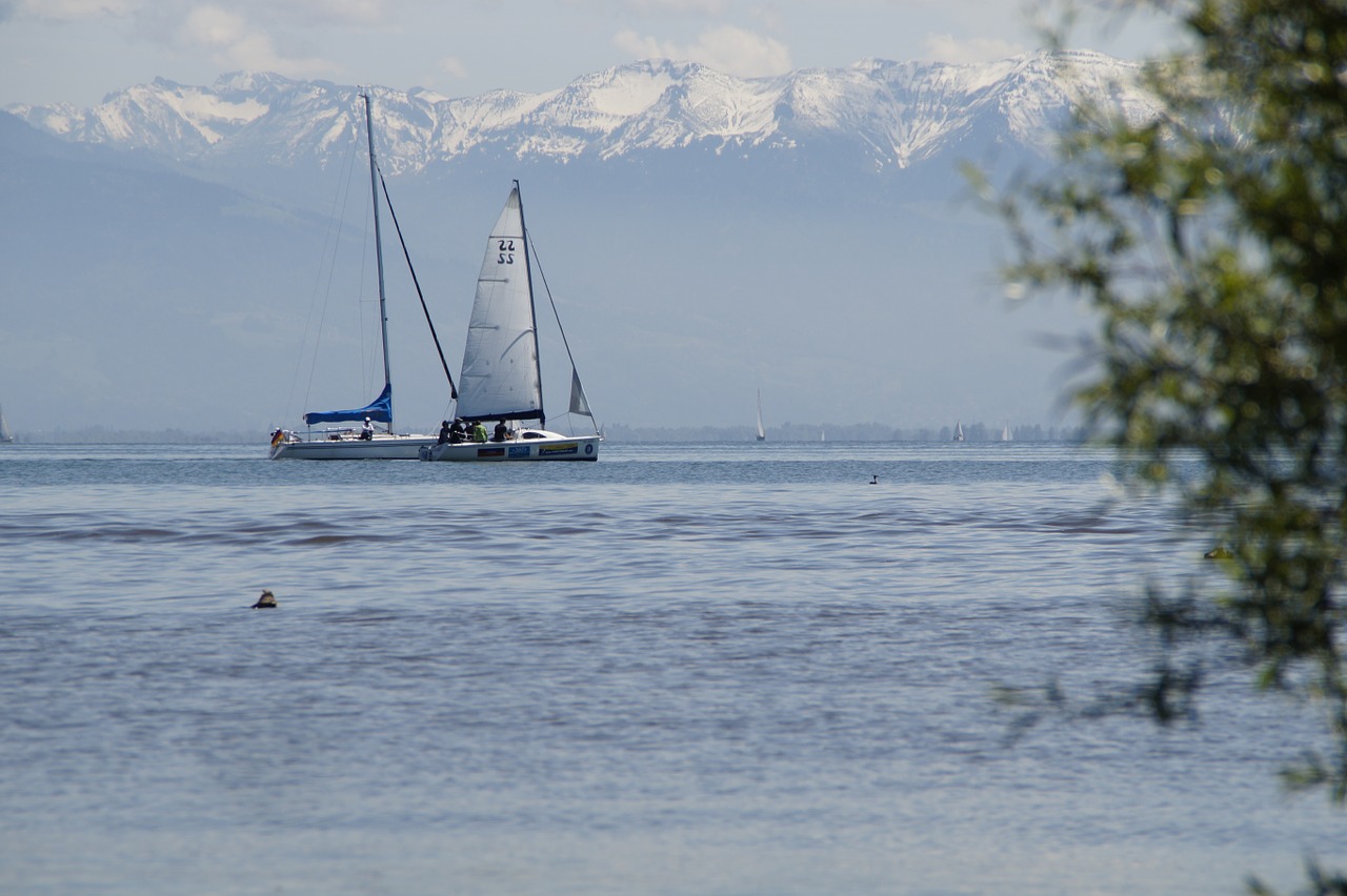 sailing ships lake constance alpine free photo