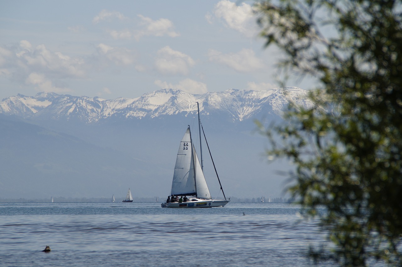 sailing ships lake constance alpine free photo