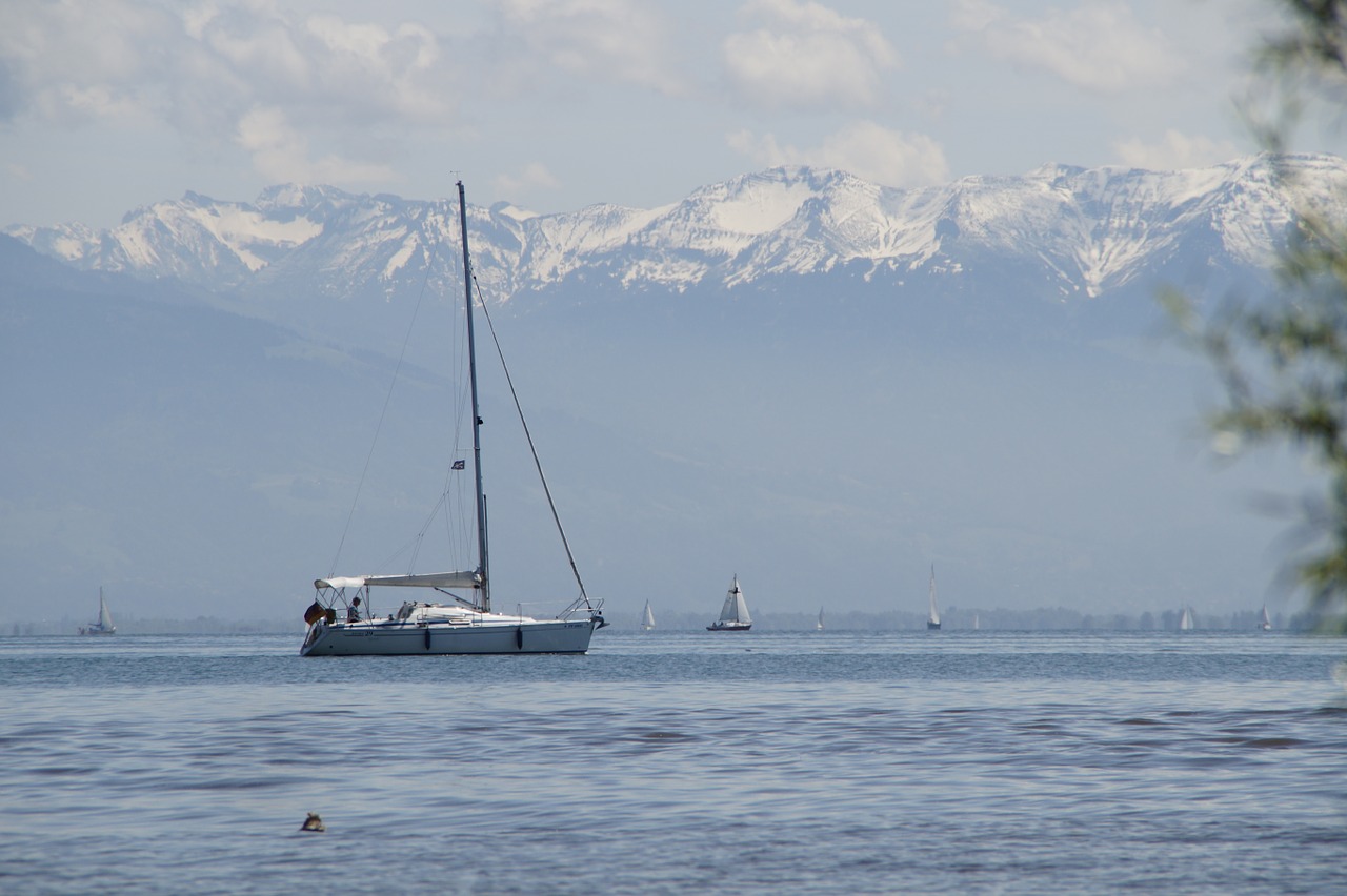 sailing ships lake constance alpine free photo