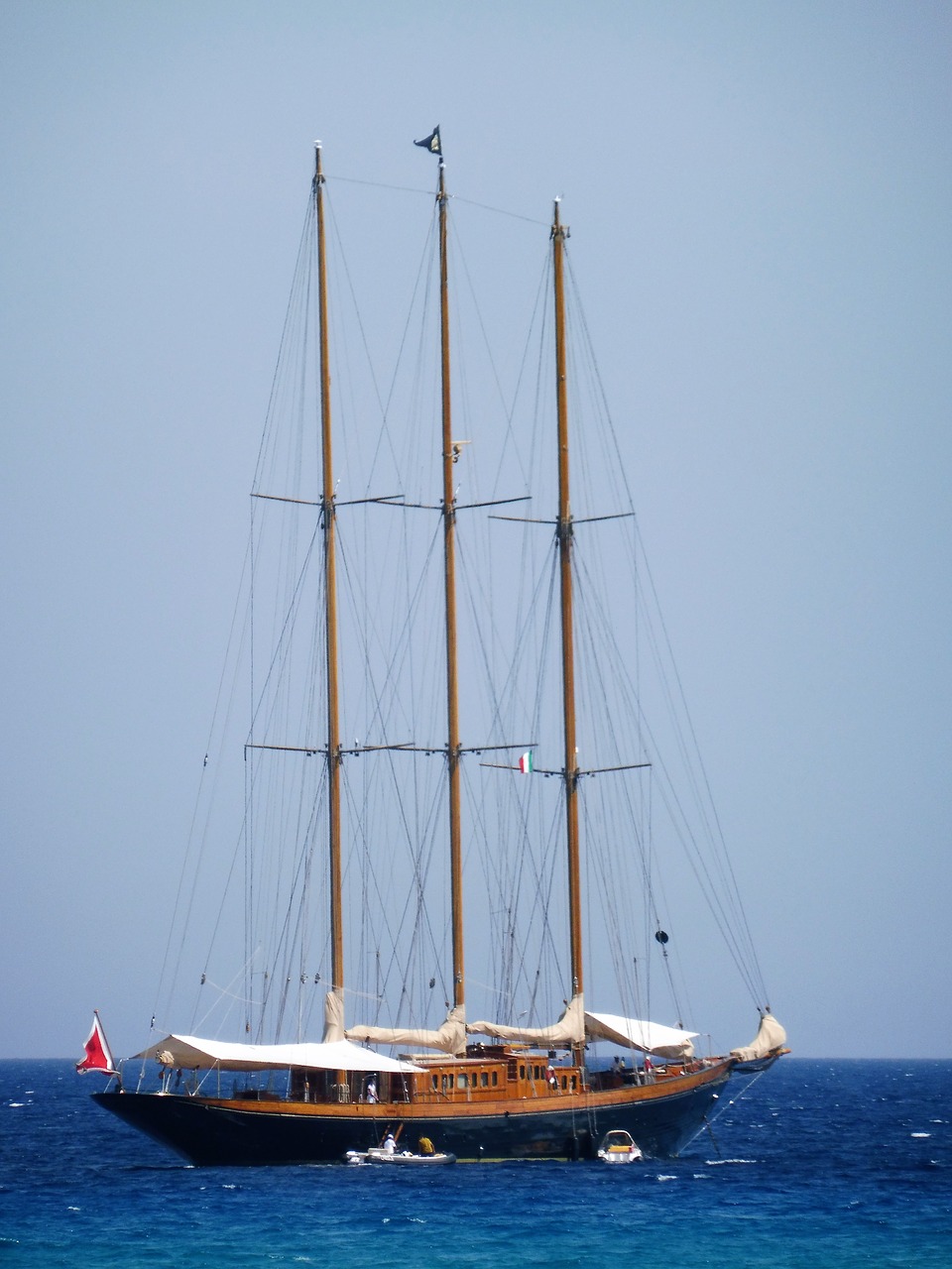 sailing vessel three masted masts free photo