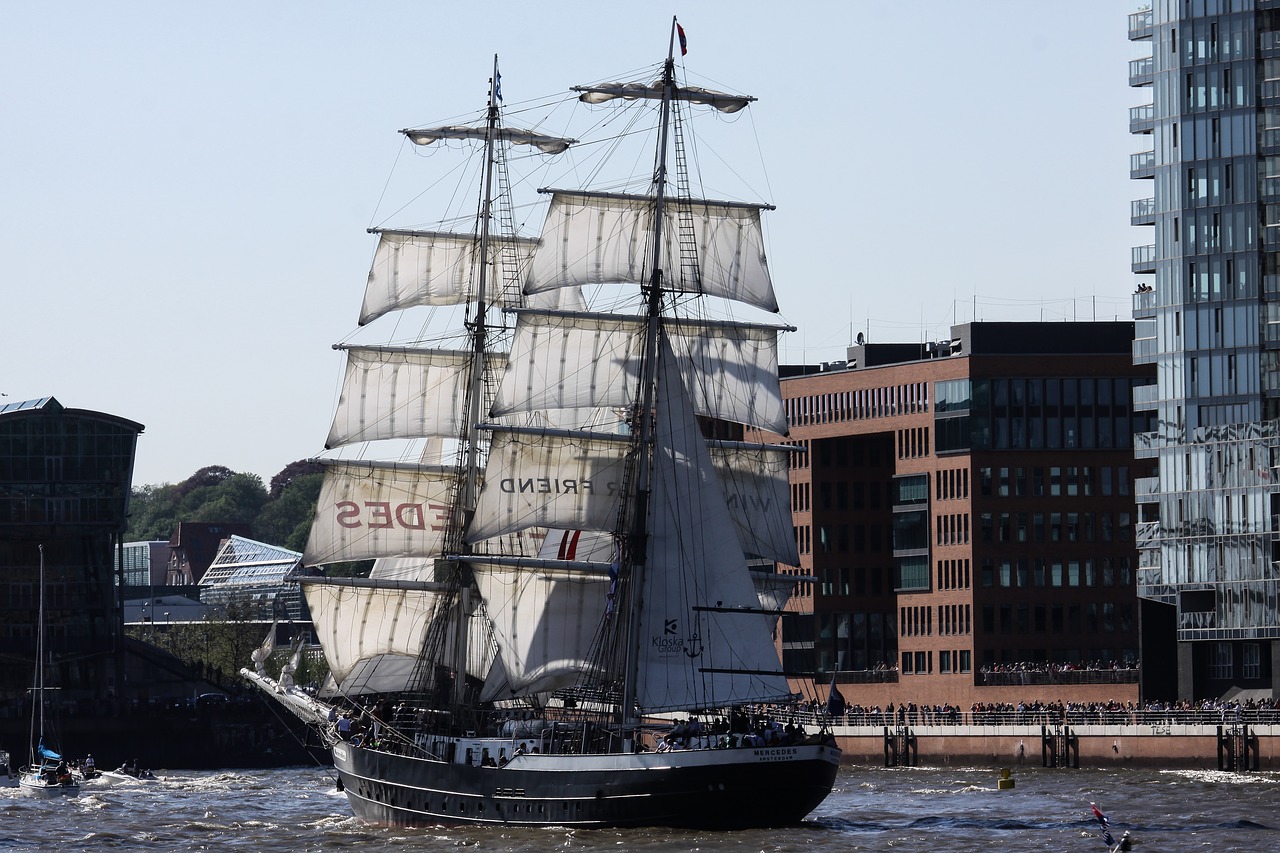 sailing vessel water square sails free photo