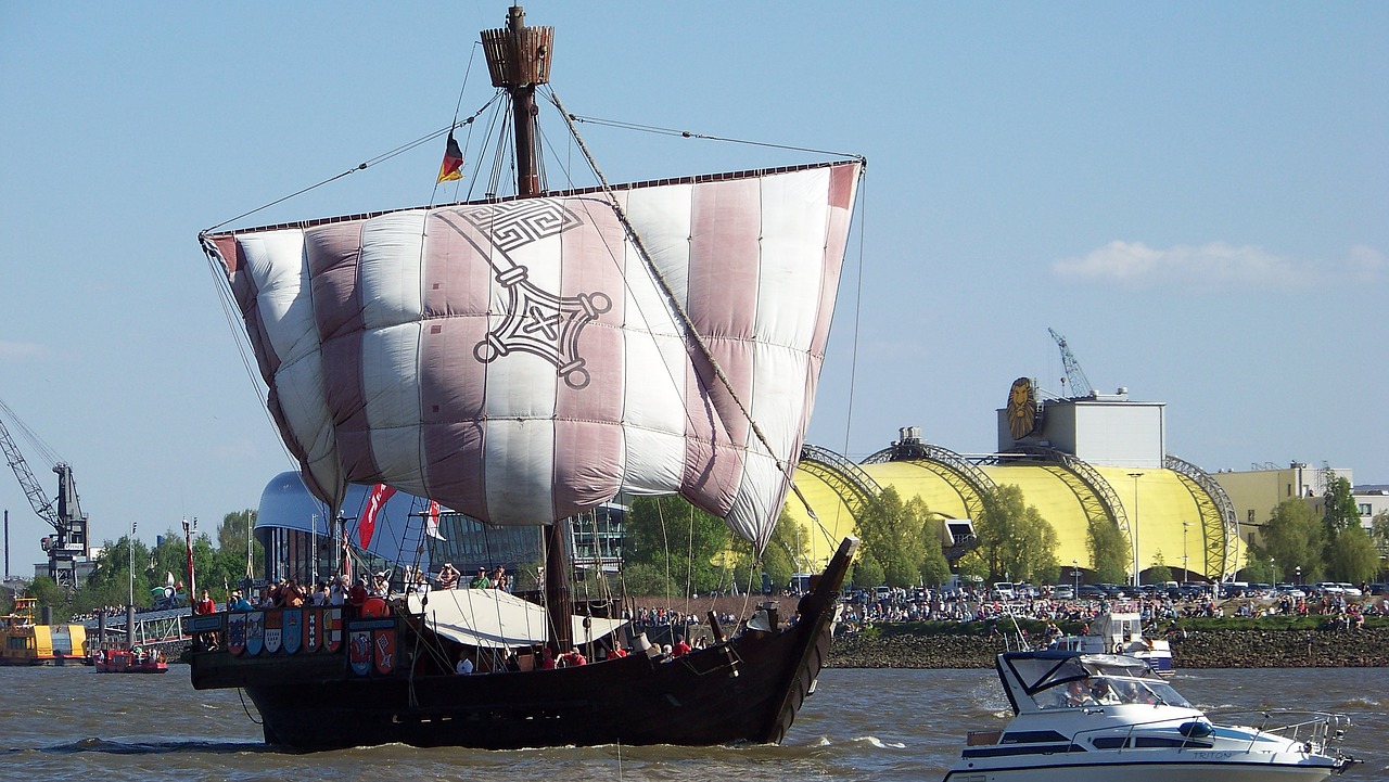 sailing vessel  viking ship  hamburg free photo